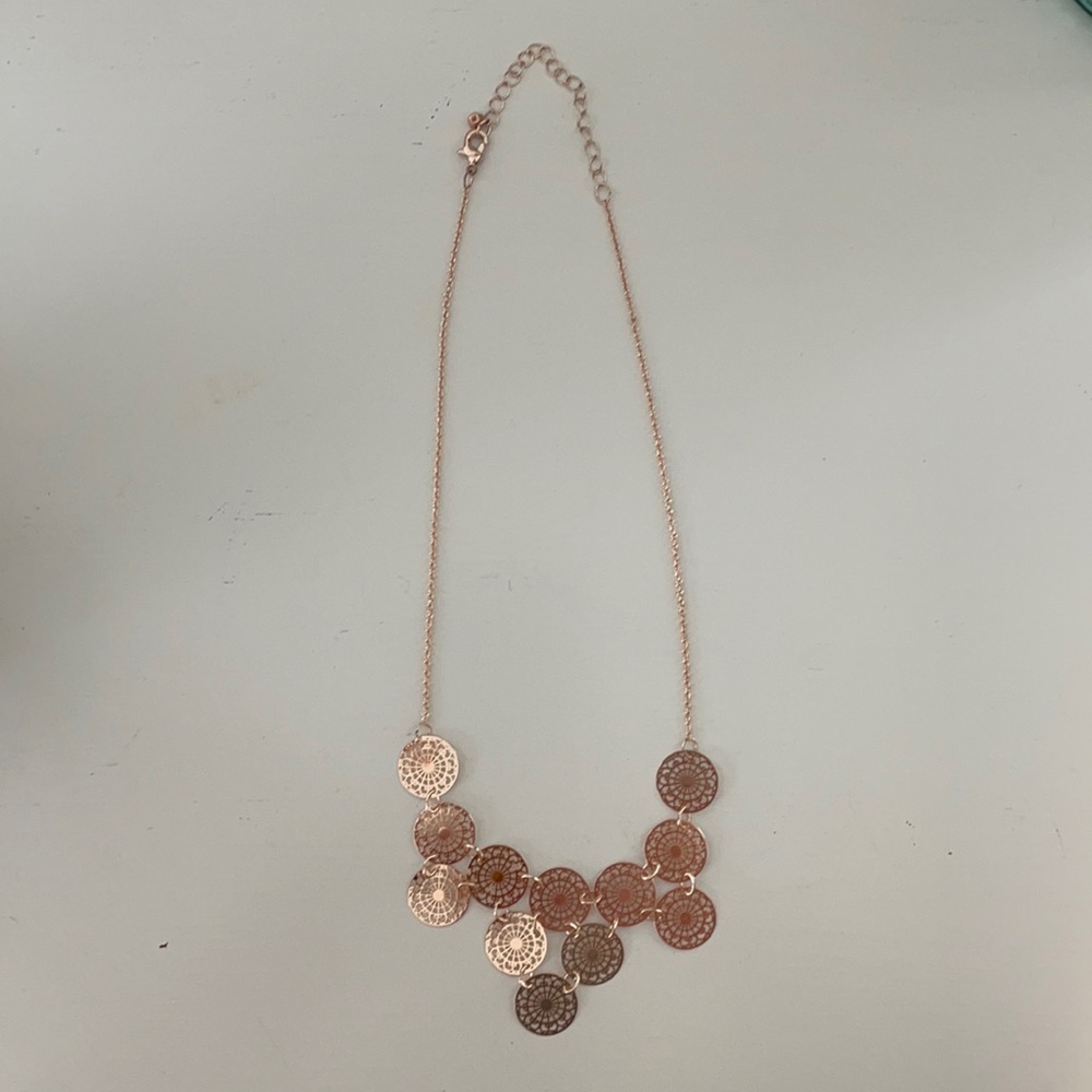 Gold statement necklace